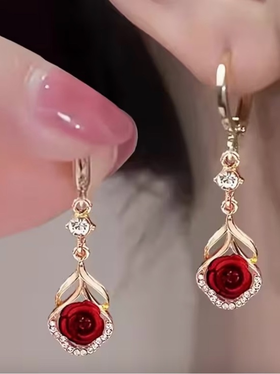 Anthropologie Jewelry - Bohemian Rose Dangle Earrings.
